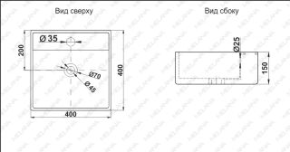 Накладная раковина Melana 7063B-805 40см белый